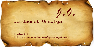 Jandaurek Orsolya névjegykártya